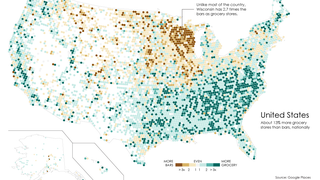 Map: Do You Live Near More Bars, Or More Grocery Stores?
